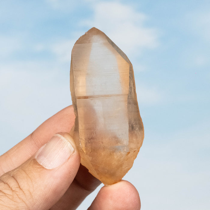 Tangerine Lemurian Seed Quartz Crystal *DT 43 g 63x29mm