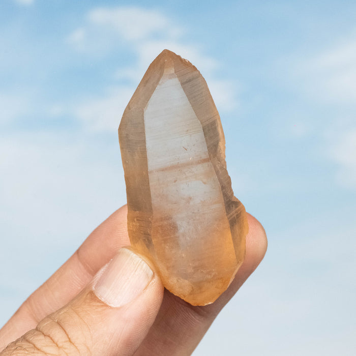 Tangerine Lemurian Seed Quartz Crystal *DT 43 g 63x29mm