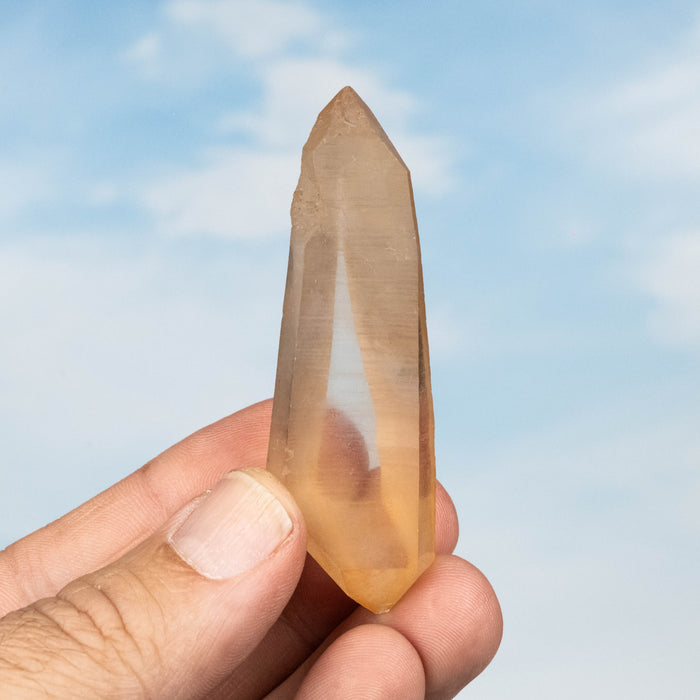 Tangerine Lemurian Seed Quartz Crystal *DT 33 g 69x23mm