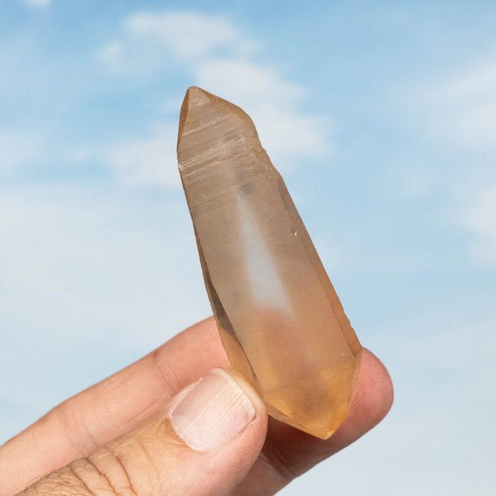 Tangerine Lemurian Seed Quartz Crystal *DT 33 g 69x23mm