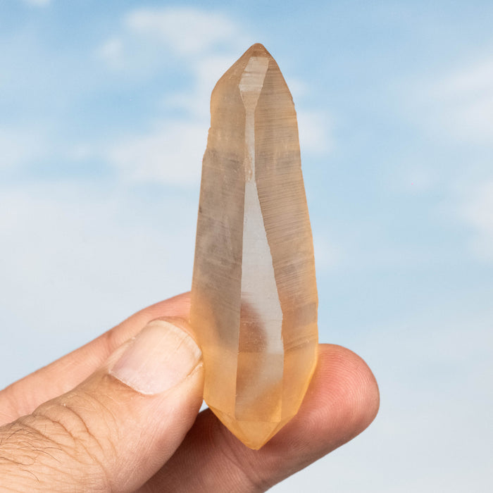 Tangerine Lemurian Seed Quartz Crystal *DT 33 g 69x23mm