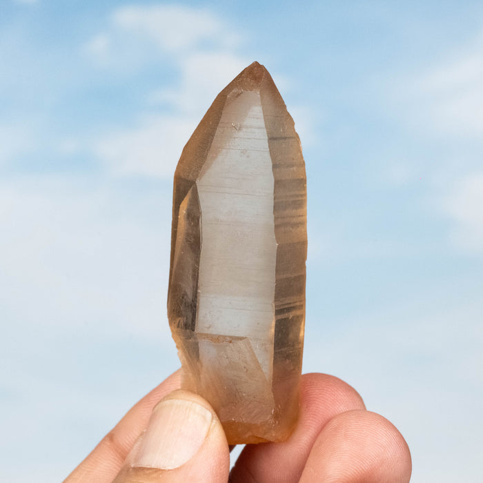 Tangerine Lemurian Seed Quartz Crystal 44 g 69x24mm
