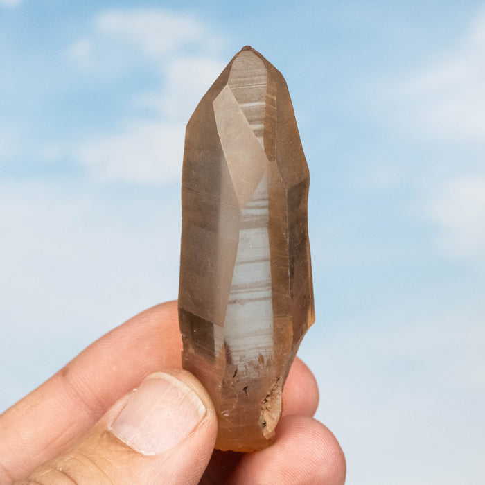 Tangerine Lemurian Seed Quartz Crystal 44 g 69x24mm