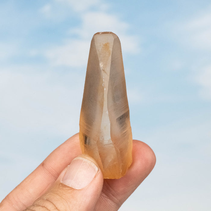 Tangerine Lemurian Seed Quartz Crystal 36 g 64x25mm