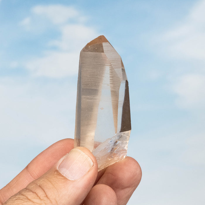 Tangerine Lemurian Seed Quartz Crystal 62 g 70x30mm