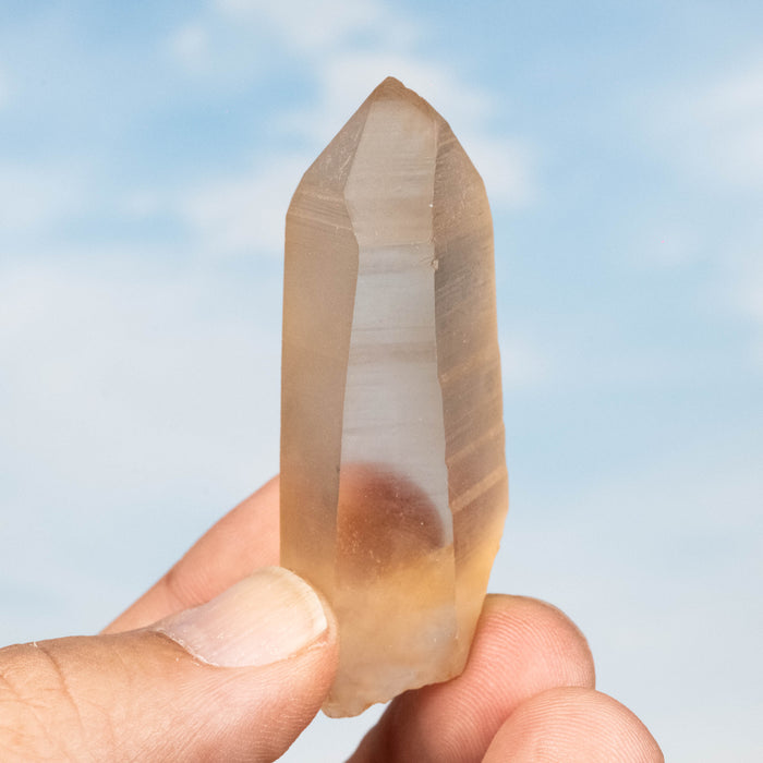 Tangerine Lemurian Seed Quartz Crystal 34 g 60x23mm