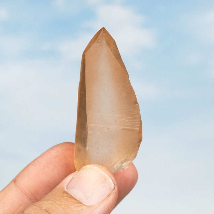Tangerine Lemurian Seed Quartz Crystal 35 g 58x30mm