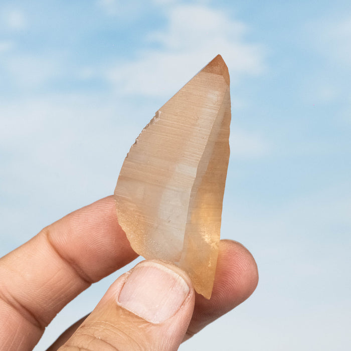 Tangerine Lemurian Seed Quartz Crystal 35 g 58x30mm