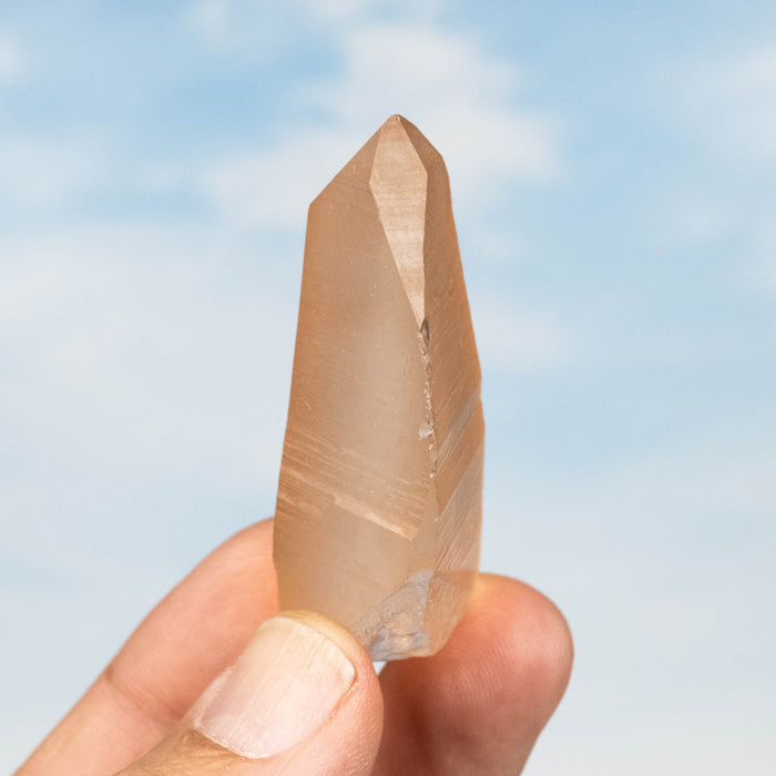 Tangerine Lemurian Seed Quartz Crystal 35 g 58x30mm