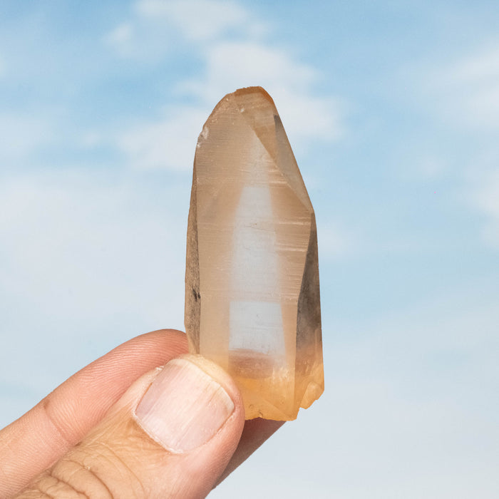 Tangerine Lemurian Seed Quartz Crystal 34 g 56x23mm