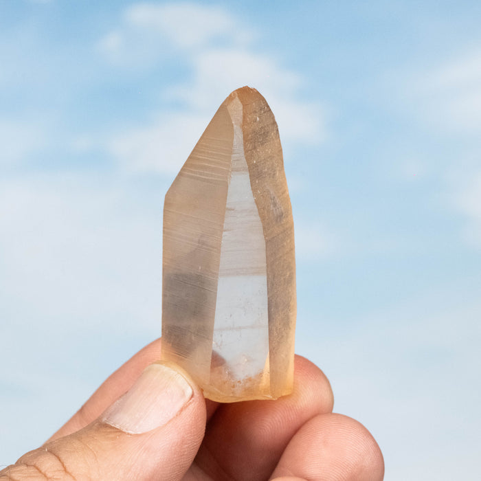 Tangerine Lemurian Seed Quartz Crystal 34 g 56x23mm