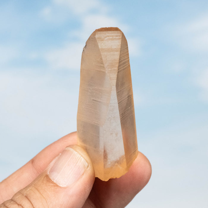 Tangerine Lemurian Seed Quartz Crystal 34 g 56x23mm