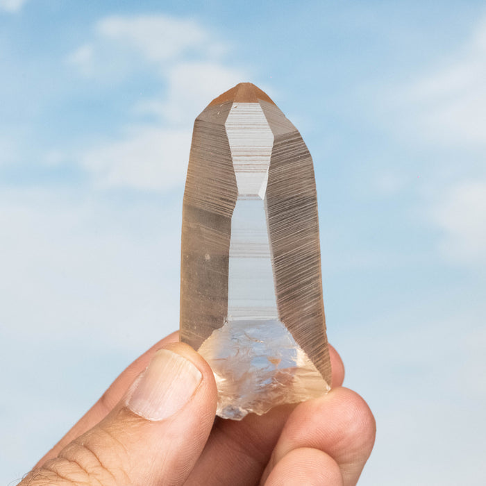 Tangerine Lemurian Seed Quartz Crystal 62 g 70x30mm