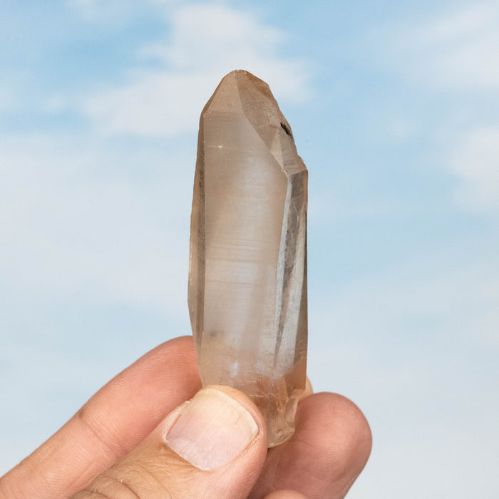 Tangerine Lemurian Seed Quartz Crystal 41 g 75x21mm