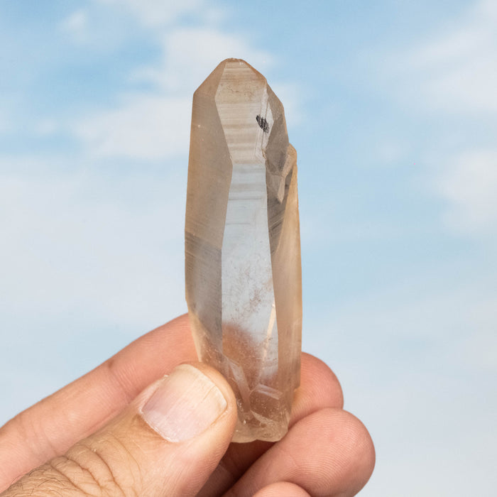 Tangerine Lemurian Seed Quartz Crystal 41 g 75x21mm