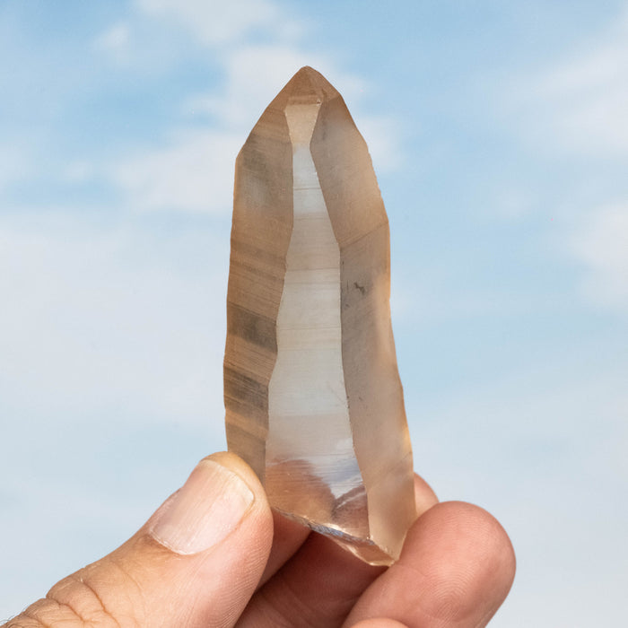 Tangerine Lemurian Seed Quartz Crystal 47 g 75x27mm