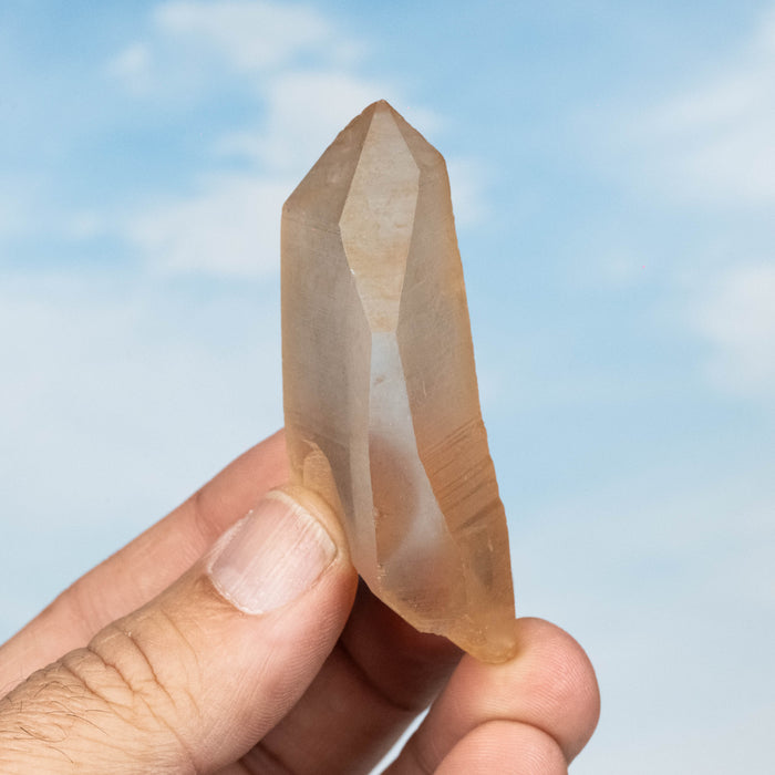 Tangerine Lemurian Seed Quartz Crystal 45 g 67x27mm