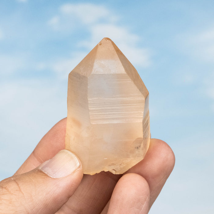 Tangerine Lemurian Seed Quartz Crystal *DT 78 g 59x37mm
