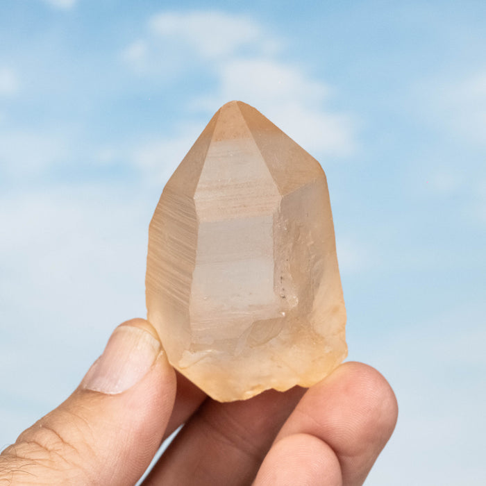 Tangerine Lemurian Seed Quartz Crystal *DT 78 g 59x37mm