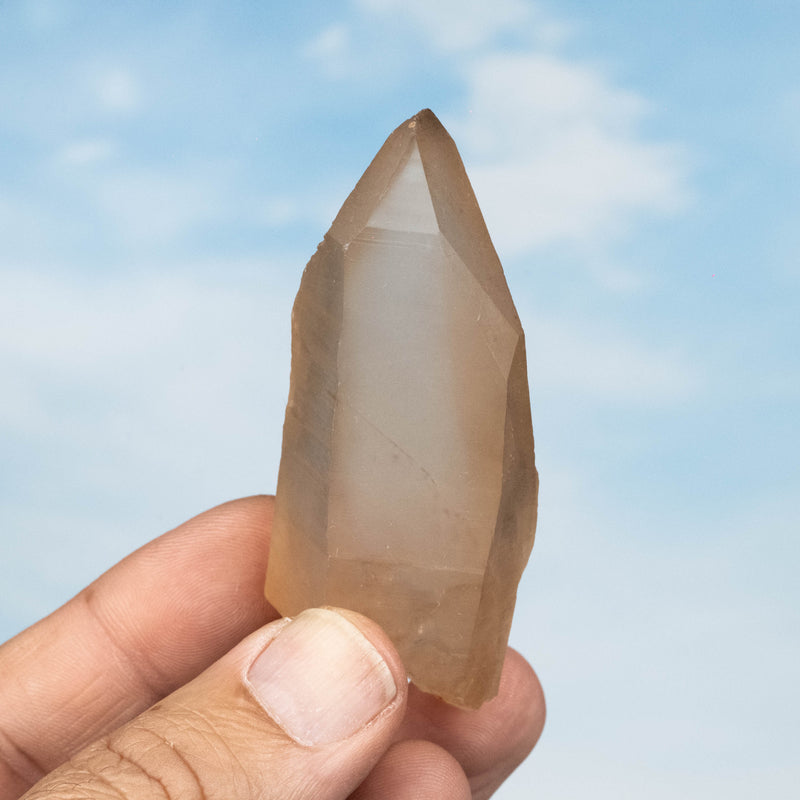Tangerine Lemurian Seed Quartz Crystal 70 g 73x32mm - InnerVision Crystals