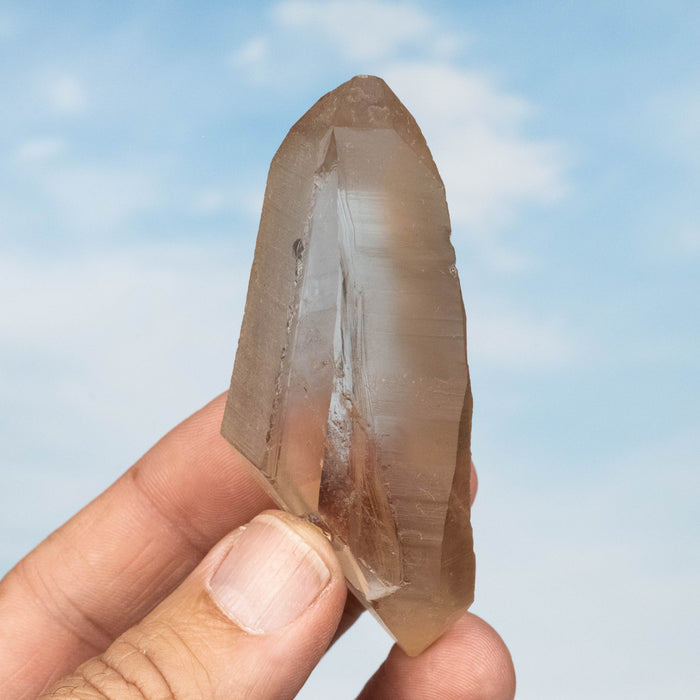 Tangerine Lemurian Seed Quartz Crystal *DT 65 g 78x31mm