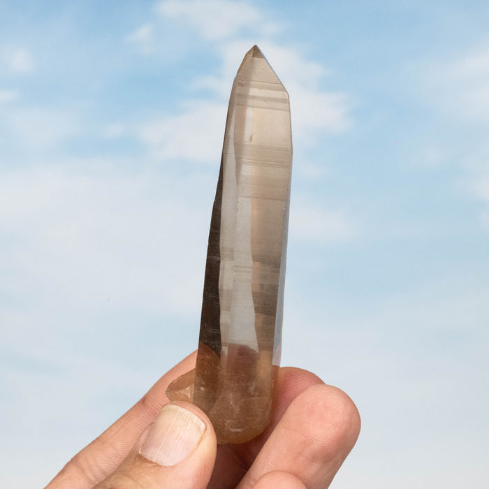 Tangerine Lemurian Seed Quartz Crystal *DT 52 g 93x23mm