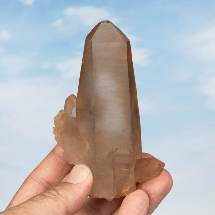 Tangerine Lemurian Seed Quartz Crystal *DT 217 g 108x73mm