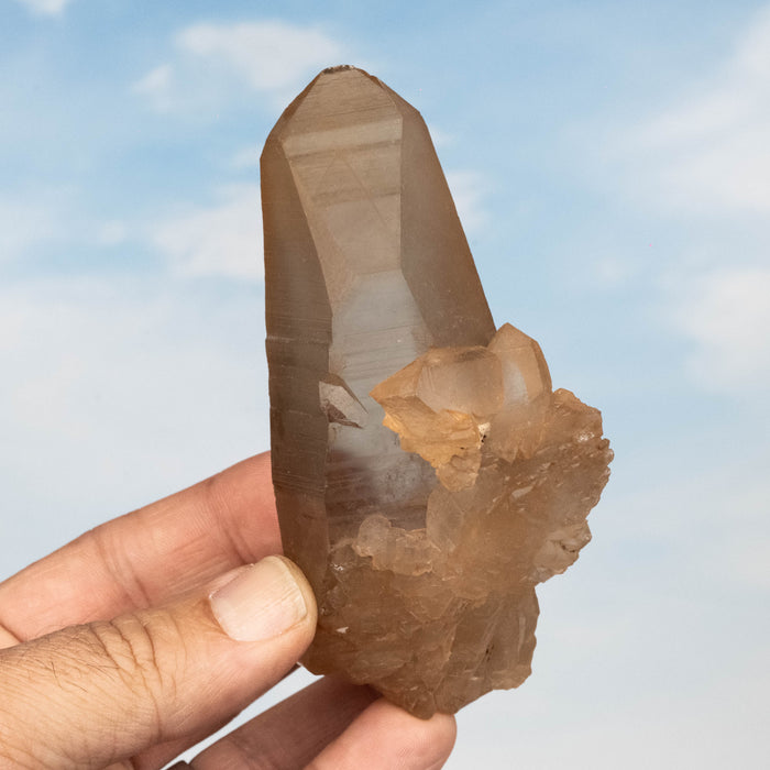 Tangerine Lemurian Seed Quartz Crystal *DT 217 g 108x73mm
