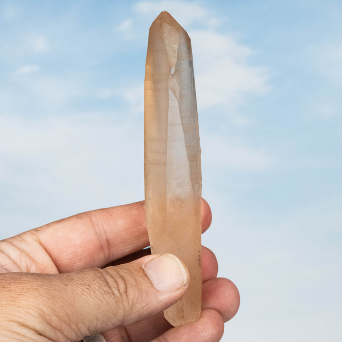 Tangerine Lemurian Seed Quartz Crystal 100 g 120x30mm