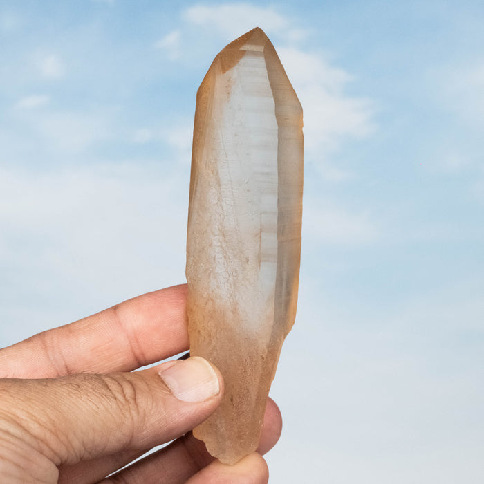 Tangerine Lemurian Seed Quartz Crystal 100 g 120x30mm