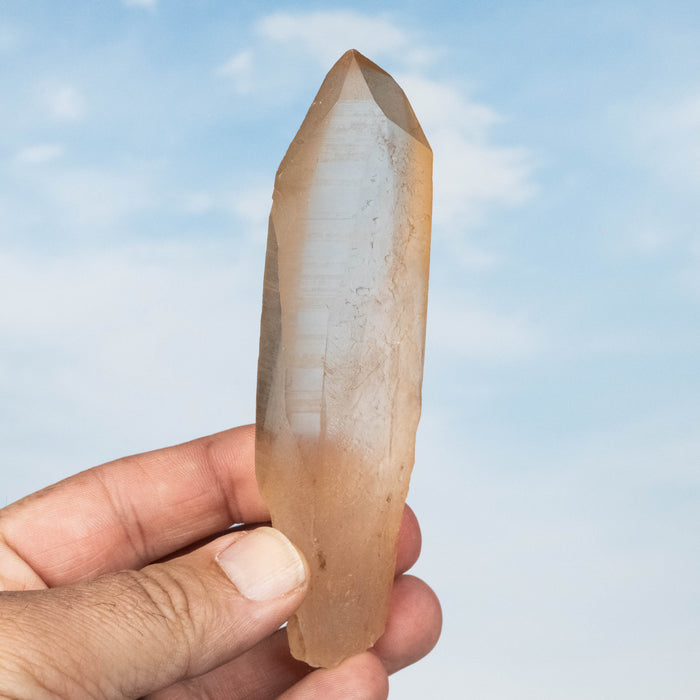 Tangerine Lemurian Seed Quartz Crystal 100 g 120x30mm