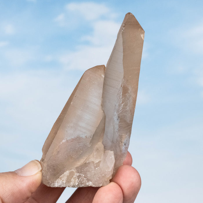 Tangerine Lemurian Seed Quartz Crystal 134 g 105x51mm