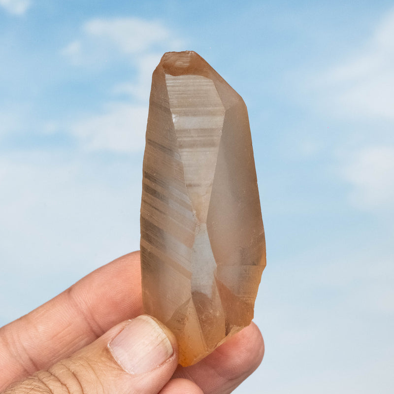 Tangerine Lemurian Seed Quartz Crystal 119 g 83x47mm - InnerVision Crystals