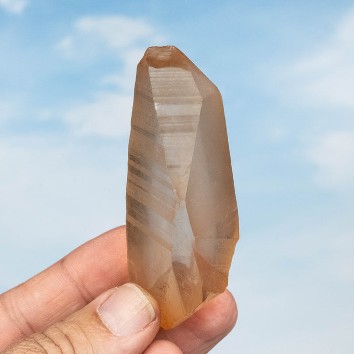 Tangerine Lemurian Seed Quartz Crystal 119 g 83x47mm