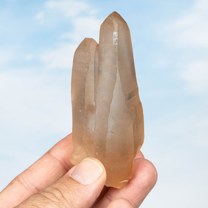 Tangerine Lemurian Seed Quartz Crystal 130 g 88x39mm