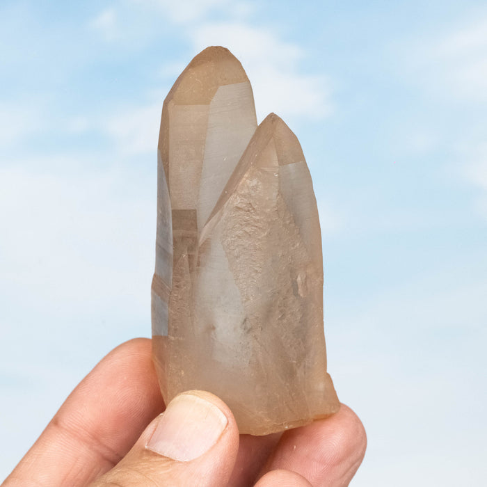 Tangerine Lemurian Seed Quartz Crystal 130 g 88x39mm