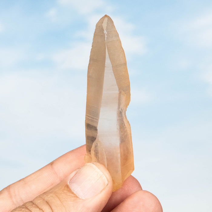 Tangerine Lemurian Seed Quartz Crystal 33 g 72x21mm