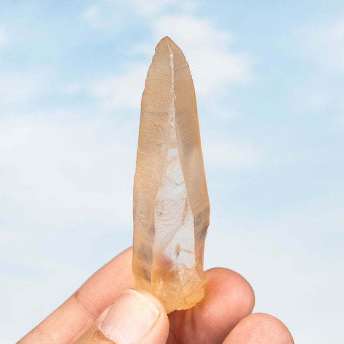 Tangerine Lemurian Seed Quartz Crystal 33 g 72x21mm