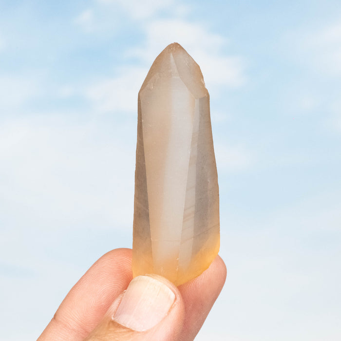 Tangerine Lemurian Seed Quartz Crystal 39 g 65x26mm