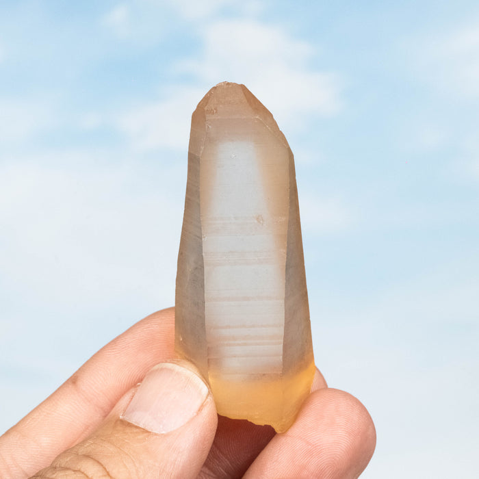 Tangerine Lemurian Seed Quartz Crystal 39 g 65x26mm