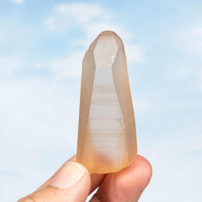 Tangerine Lemurian Seed Quartz Crystal 39 g 65x26mm