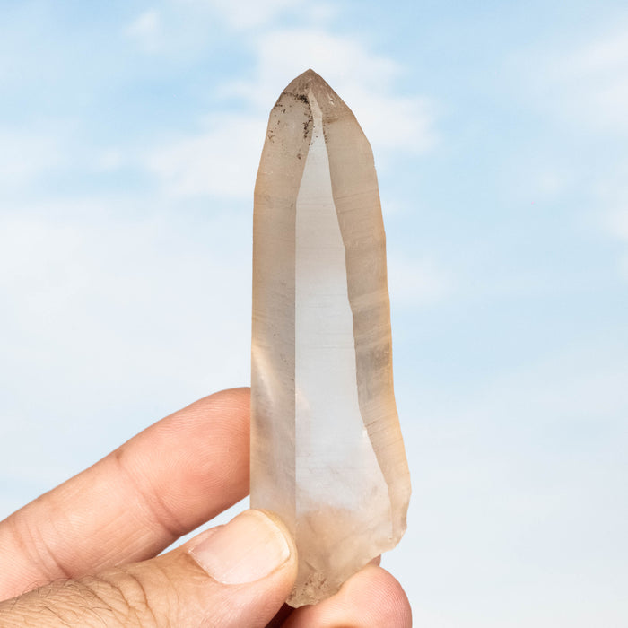 Tangerine Lemurian Seed Quartz Crystal 54 g 87x28mm