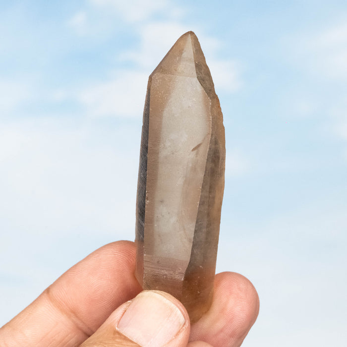 Tangerine Lemurian Seed Quartz Crystal *DT 44 g 75x23mm