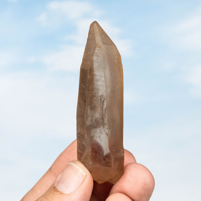Tangerine Lemurian Seed Quartz Crystal *DT 44 g 75x23mm