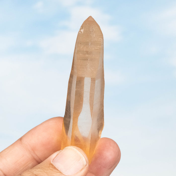 Tangerine Lemurian Seed Quartz Crystal 43 g 81x25mm