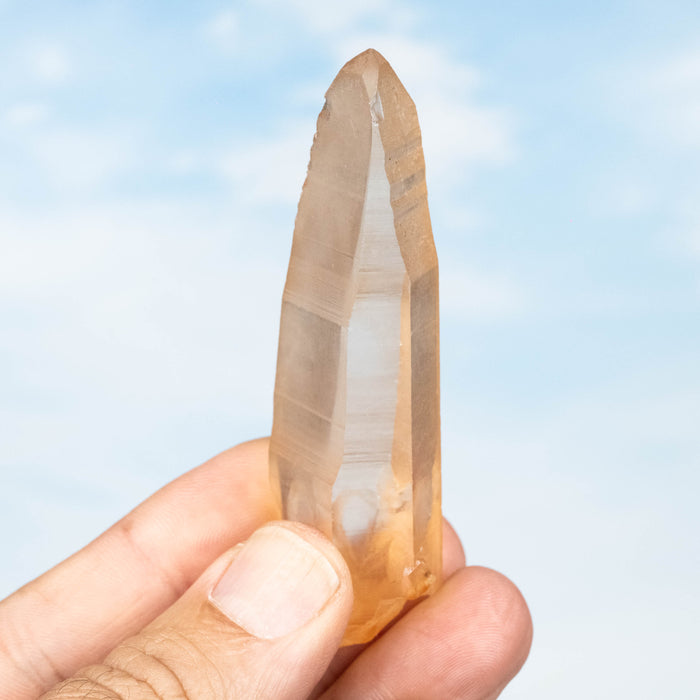 Tangerine Lemurian Seed Quartz Crystal 43 g 81x25mm