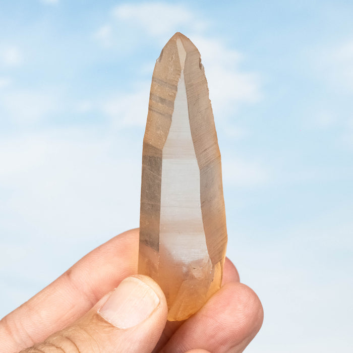 Tangerine Lemurian Seed Quartz Crystal 43 g 81x25mm