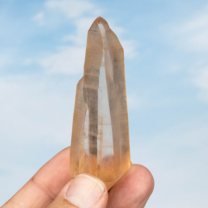 Tangerine Lemurian Seed Quartz Crystal *DT 55 g 77x27mm