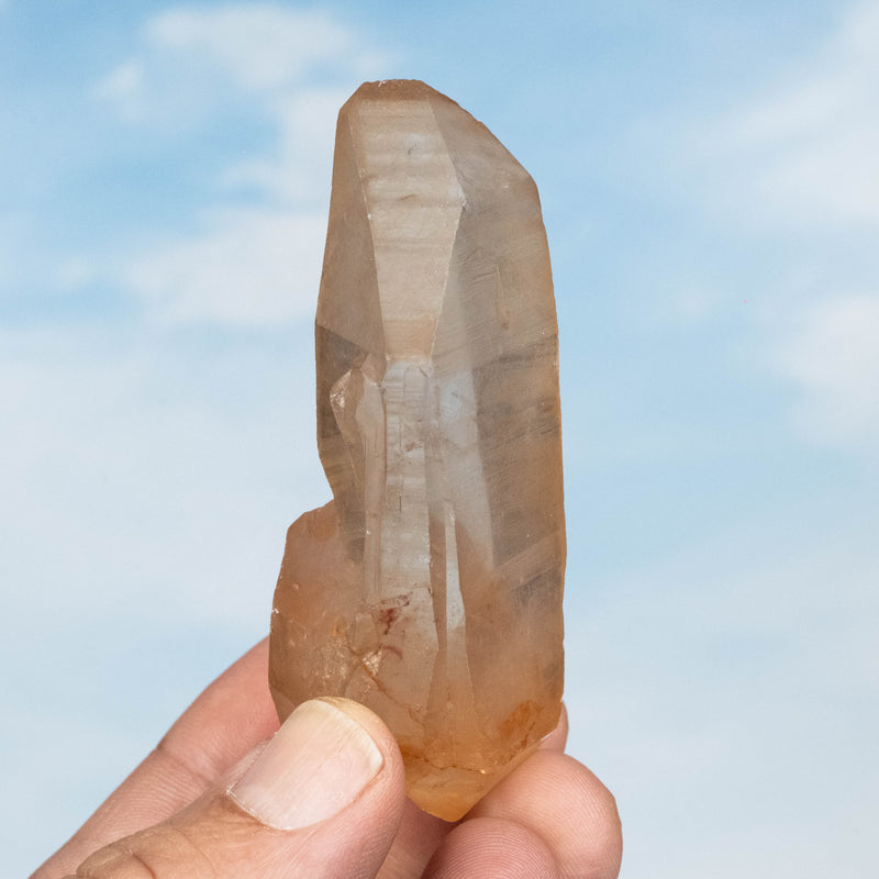 Tangerine Lemurian Seed Quartz Crystal *DT 83 g 80x22mm - InnerVision Crystals