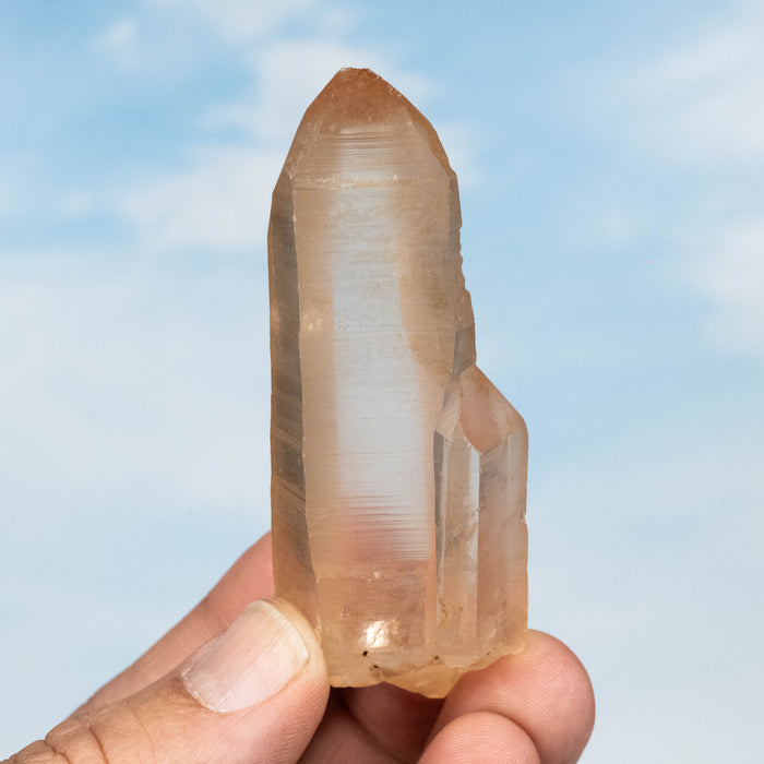 Tangerine Lemurian Seed Quartz Crystal *DT 70 g 81x30mm